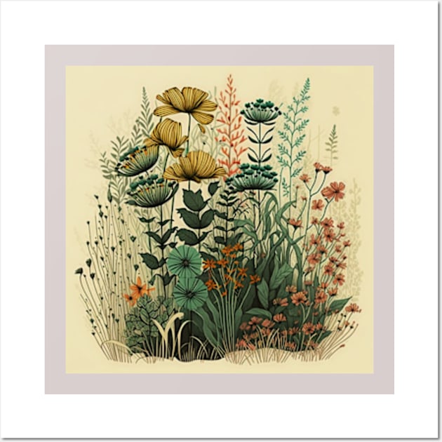 Beautiful Wildflowers garden Wall Art by teehood